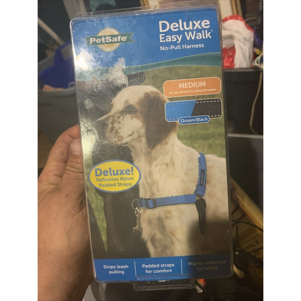 PetSafe Easy Walk No-Pull Harness Medium Dogs 25-50 lbs. Blue Black New Walker